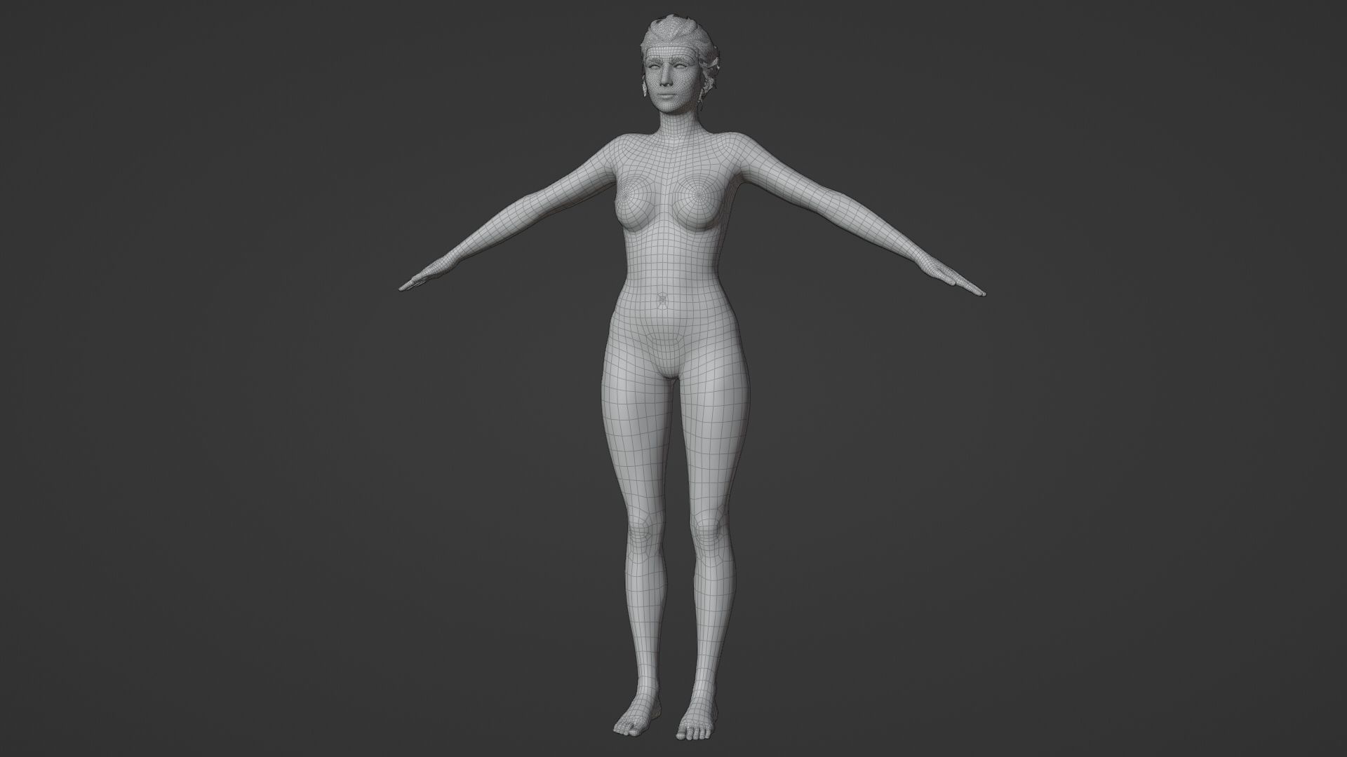 Realistic Sexy Woman Character female girl in bikini swimwear Low-poly 3D model_14