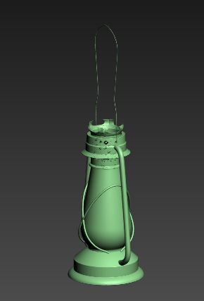 Petromax light Low-poly 3D model_9