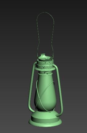 Petromax light Low-poly 3D model_10