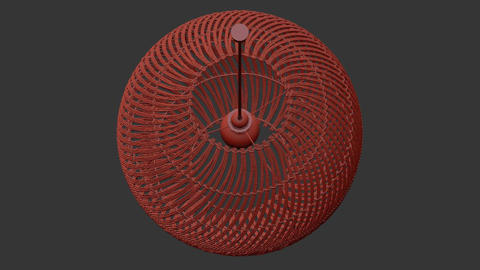 Java Round Lamp Shade 3D model_4