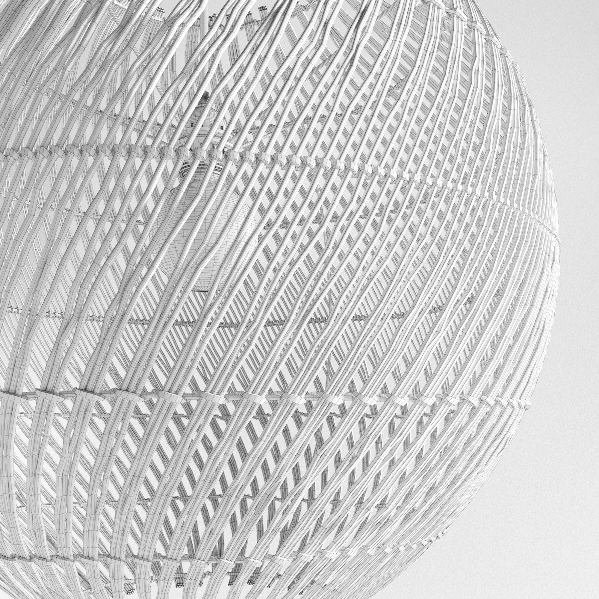 Java Round Lamp Shade 3D model_2