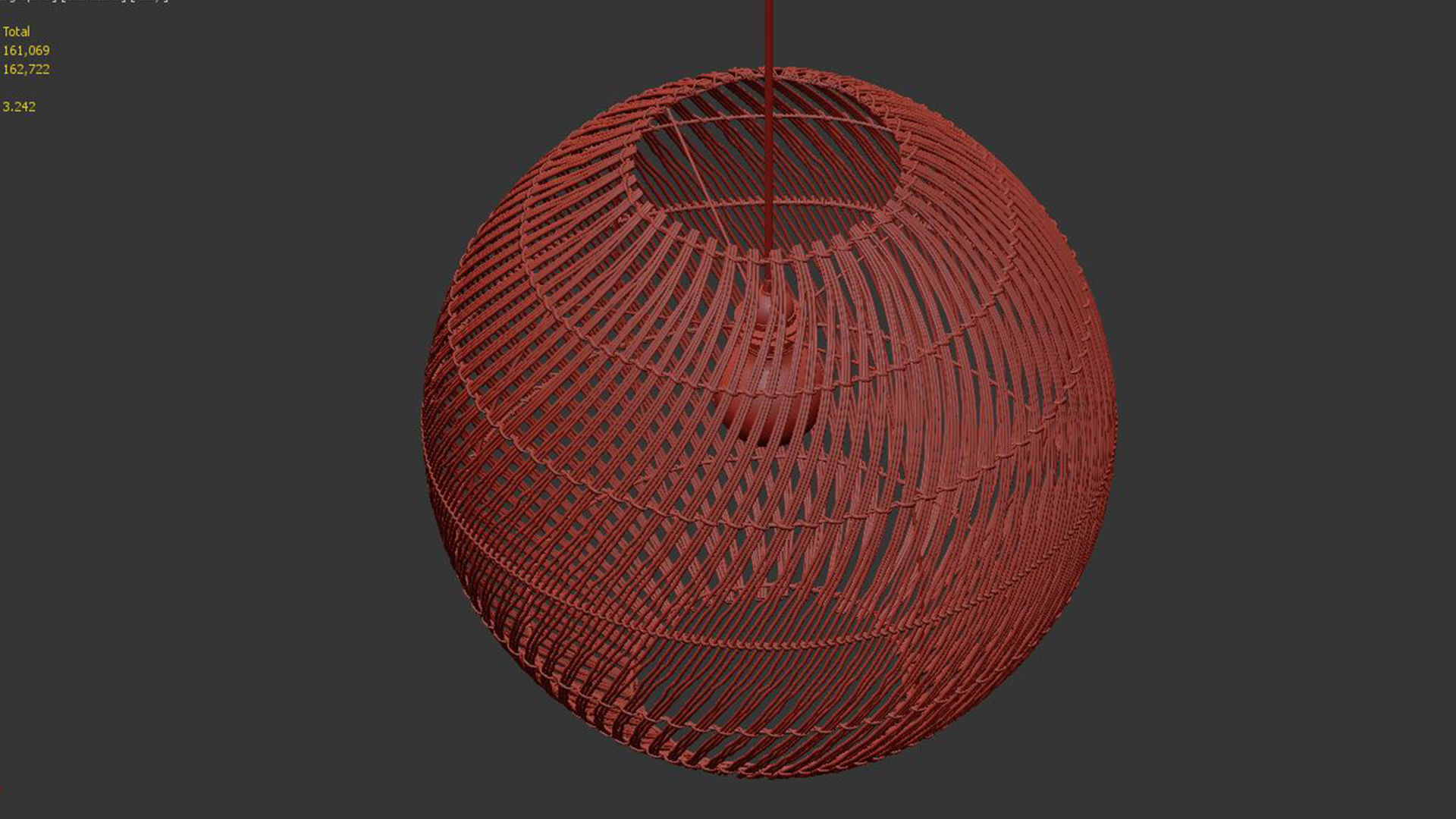 Java Round Lamp Shade 3D model_3