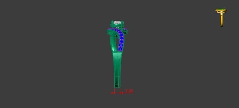 Fashion Ring 3D print model_4