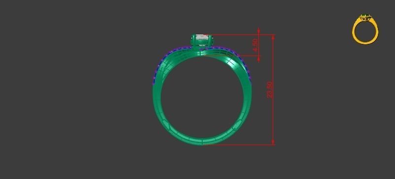 Fashion Ring 3D print model_3