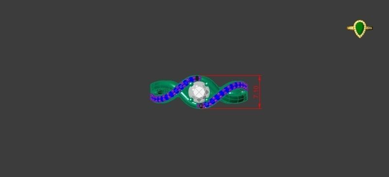 Fashion Ring 3D print model_2