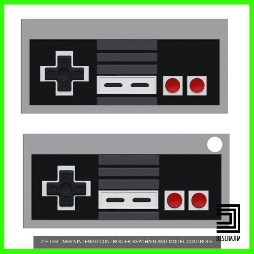 Keychain Kit bundle pack Fish Nes and Nintendo Switch 3D Model Collection_3