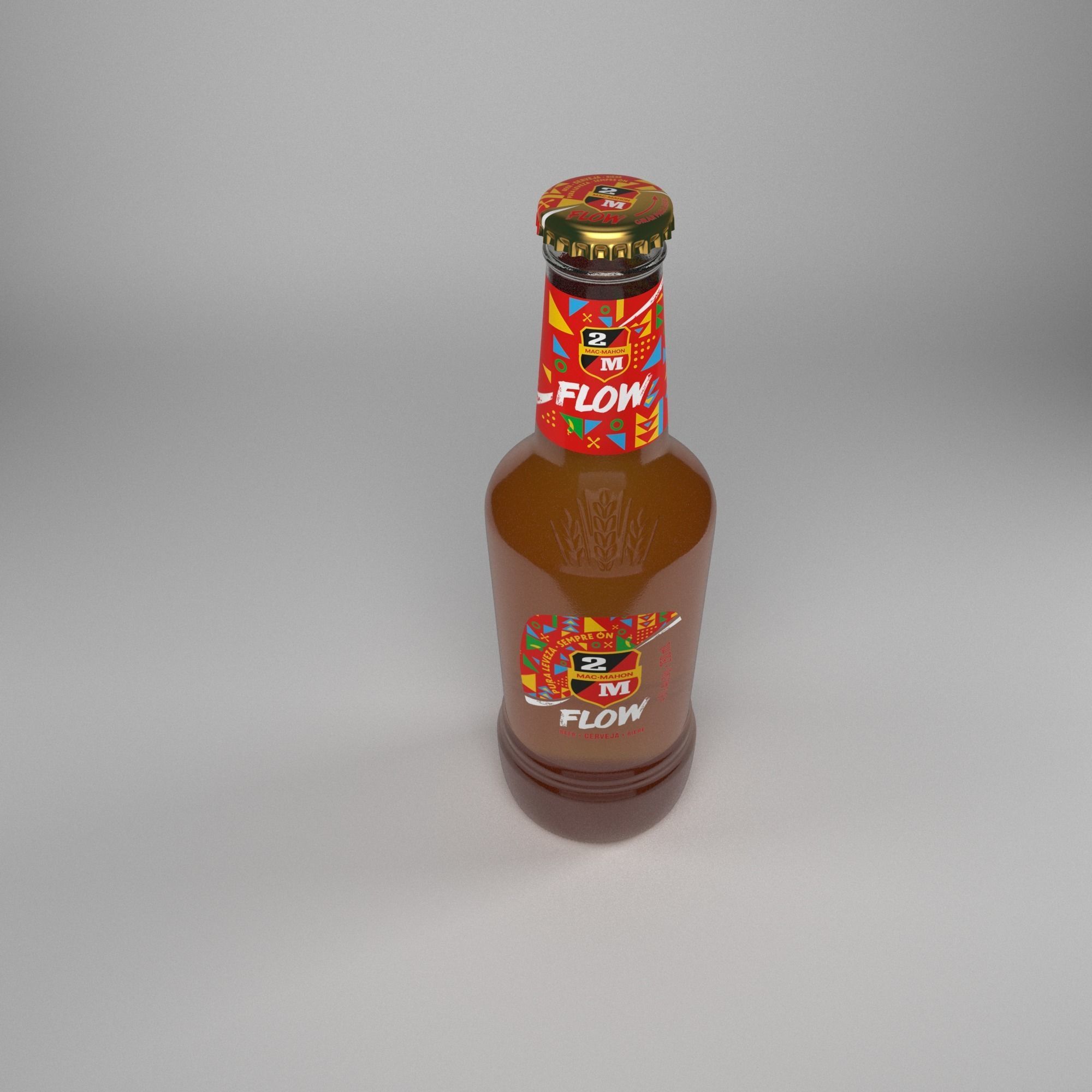 Bottle 2M  3D model_1