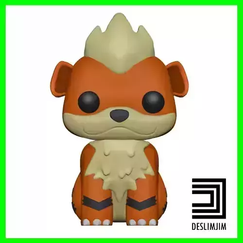Growlithe Pokemon Nintendo Pokeball Funko Pop 3D print model