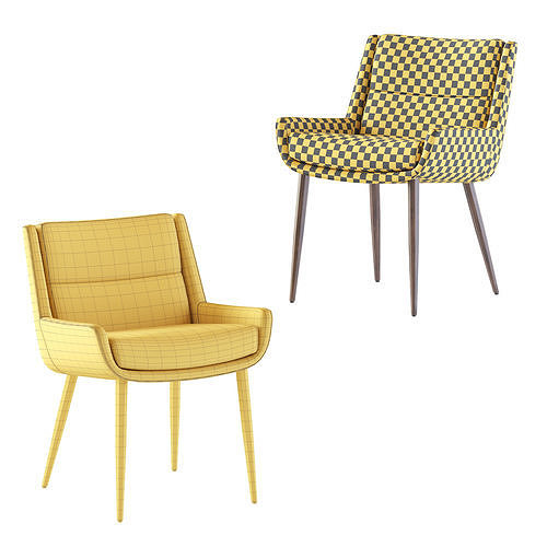 Naughtone Hush chair 3D model 5