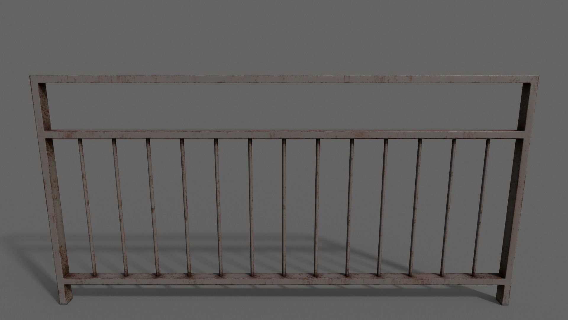 PBR Pedestrian Guard Rail V3-Clean-Rusty Low-poly 3D model_19