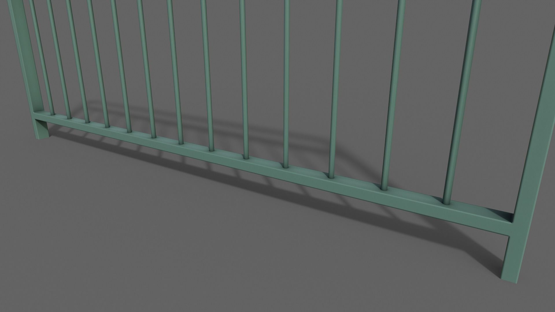 PBR Pedestrian Guard Rail V3-Clean-Rusty Low-poly 3D model_16