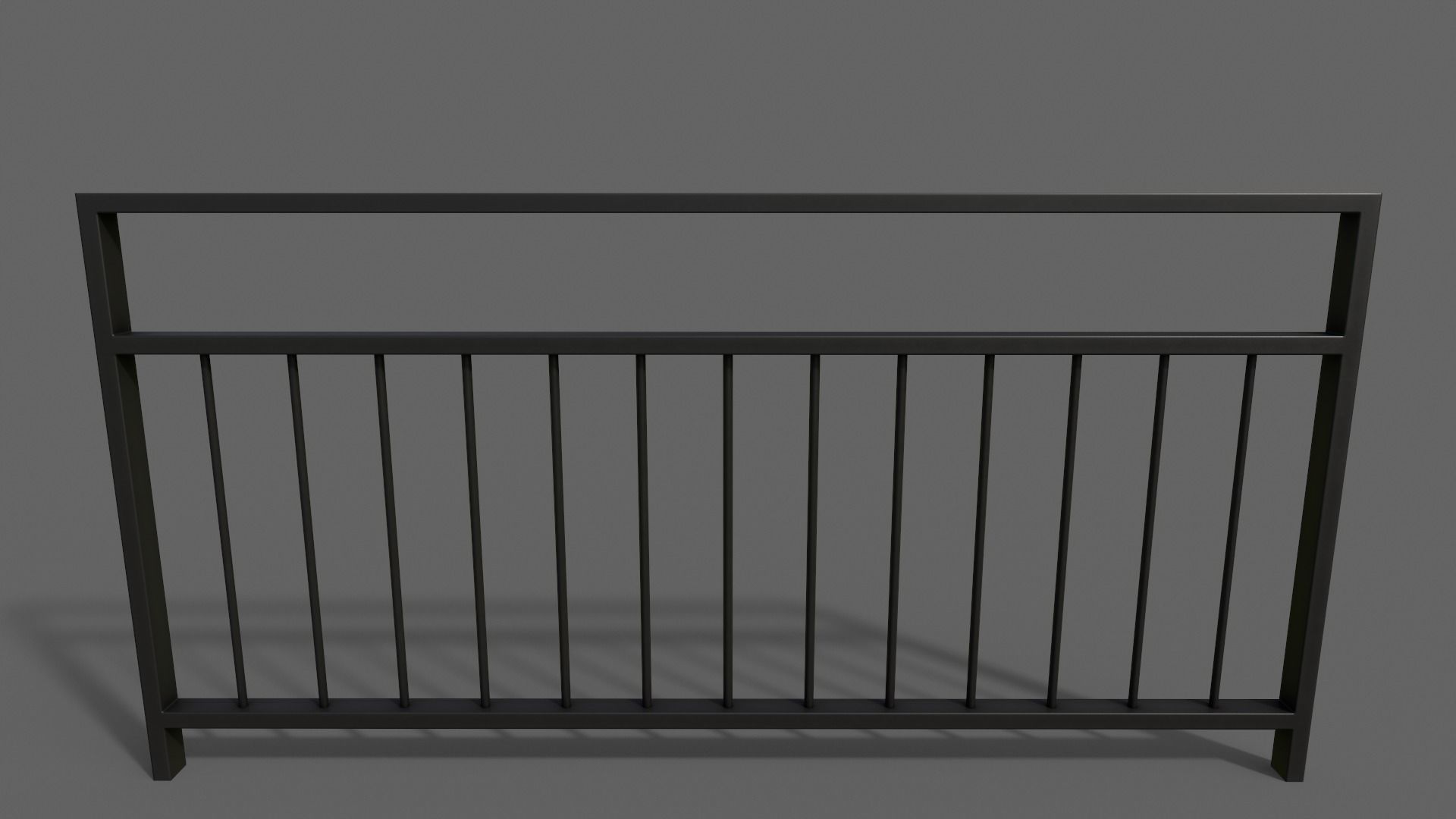 PBR Pedestrian Guard Rail V3-Clean-Rusty Low-poly 3D model_12