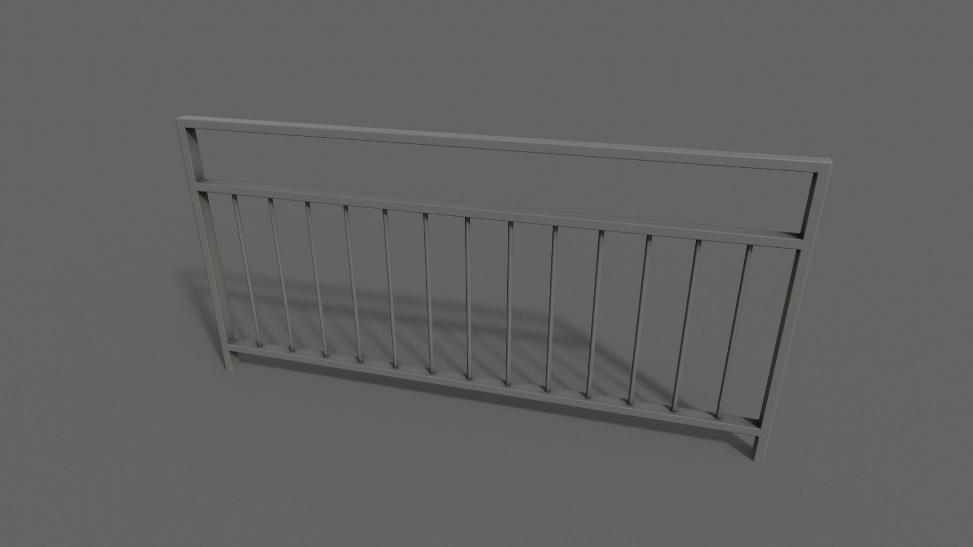PBR Pedestrian Guard Rail V3-Clean-Rusty Low-poly 3D model_18