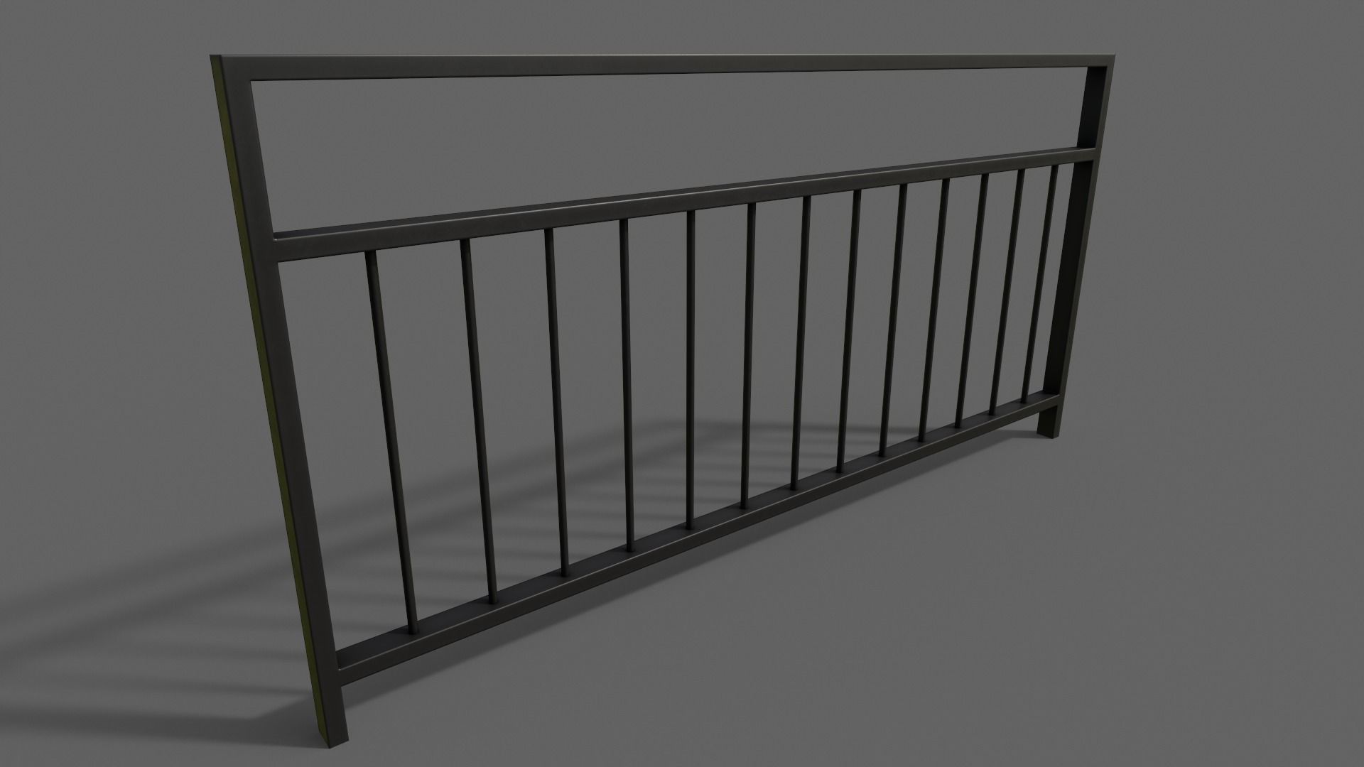 PBR Pedestrian Guard Rail V3-Clean-Rusty Low-poly 3D model_13