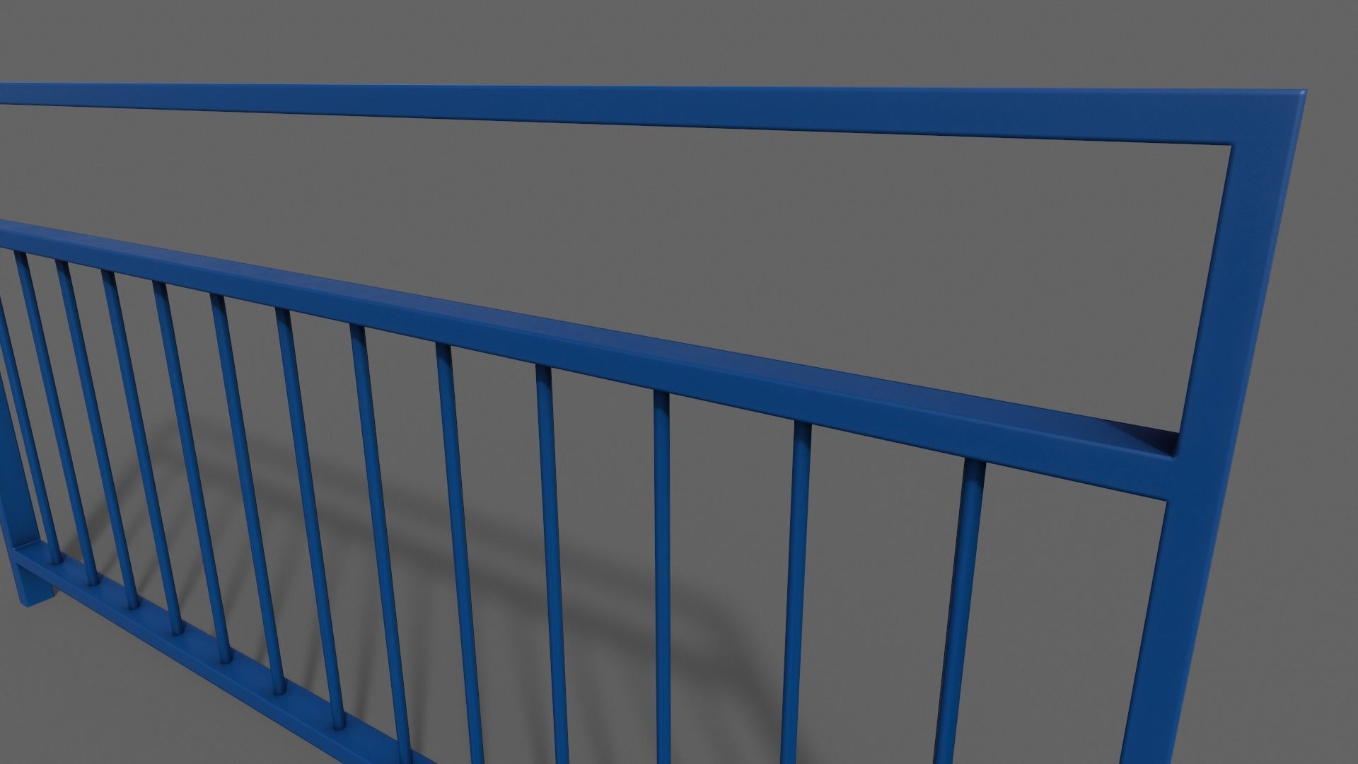PBR Pedestrian Guard Rail V3-Clean-Rusty Low-poly 3D model_15