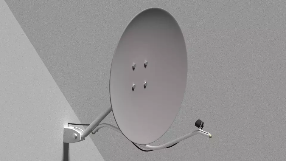 Antenna satellite dish Free 3D model_0