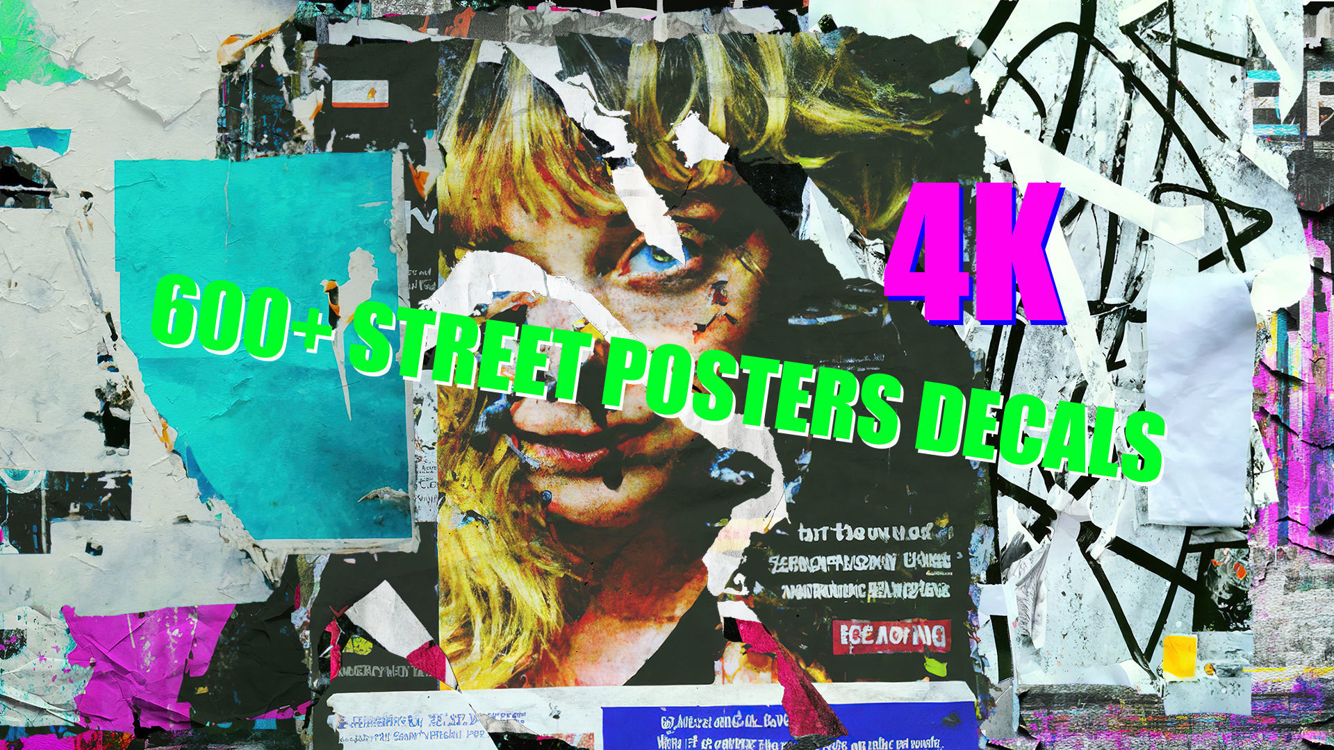 600 plus  Street Posters Decals 3D model_3