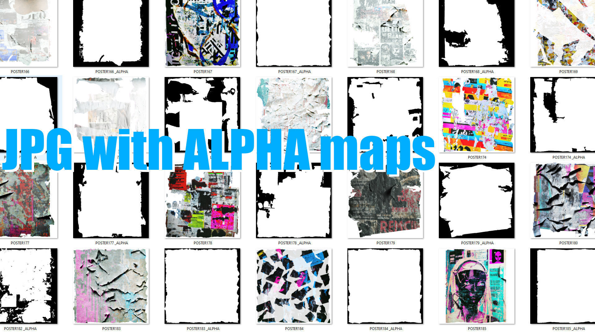 600 plus  Street Posters Decals 3D model_5