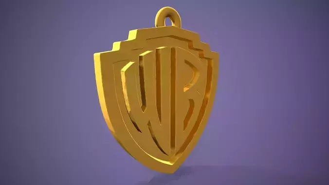 WARNER BROS LOGO PRINT KEYCHAIN