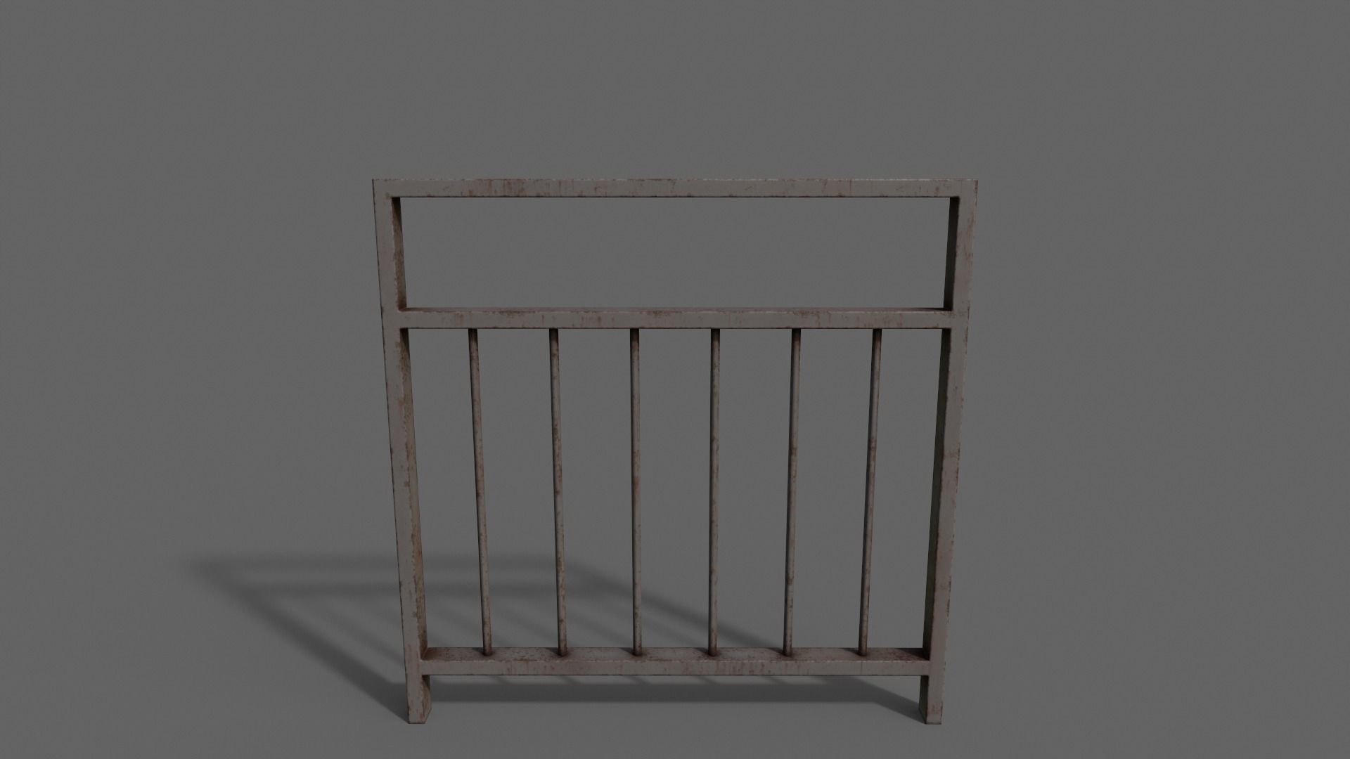 PBR Pedestrian Guard Rail V4-Clean-Rusty Low-poly 3D model_19