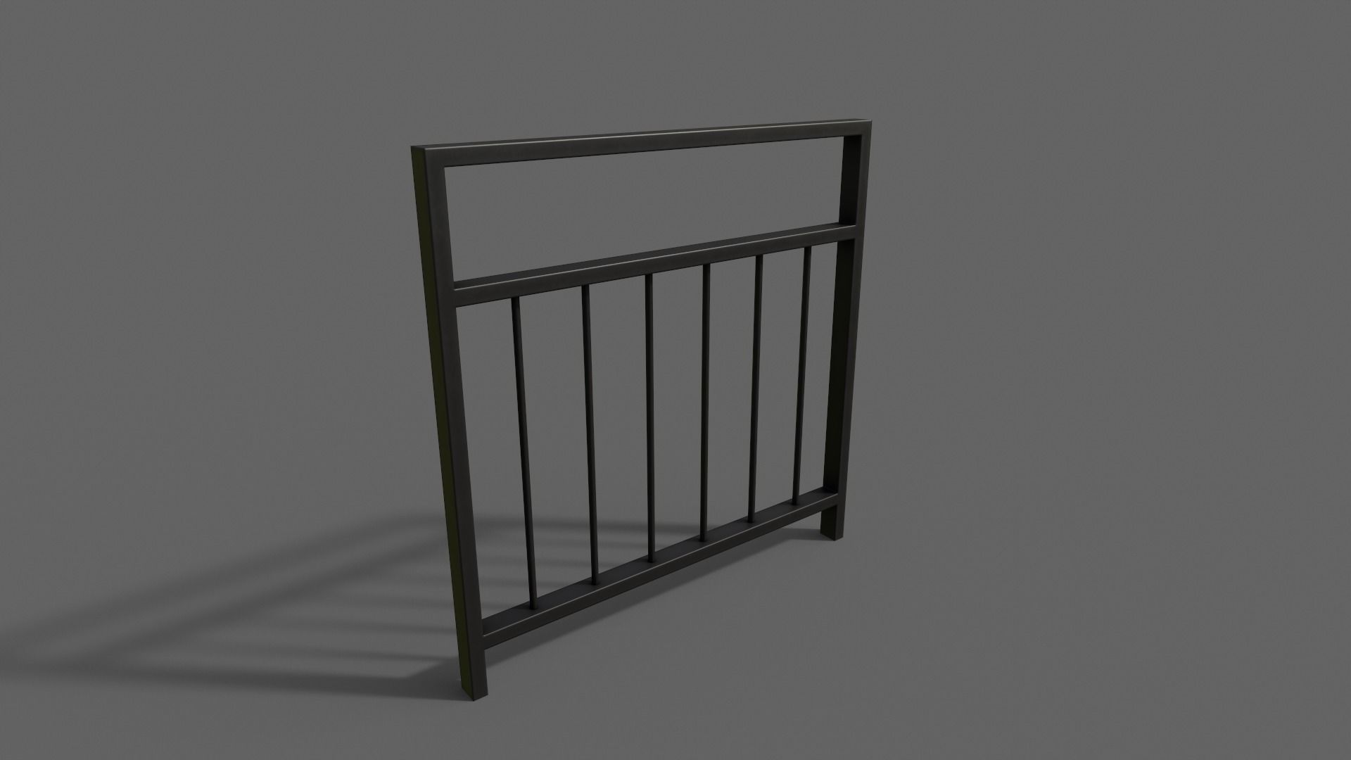 PBR Pedestrian Guard Rail V4-Clean-Rusty Low-poly 3D model_13