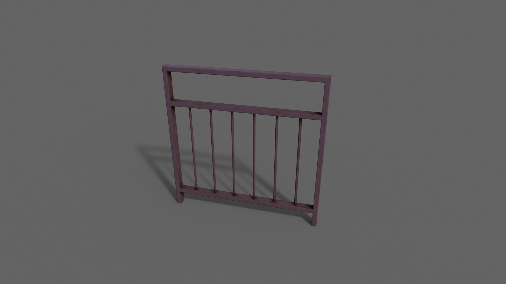 PBR Pedestrian Guard Rail V4-Clean-Rusty Low-poly 3D model_25