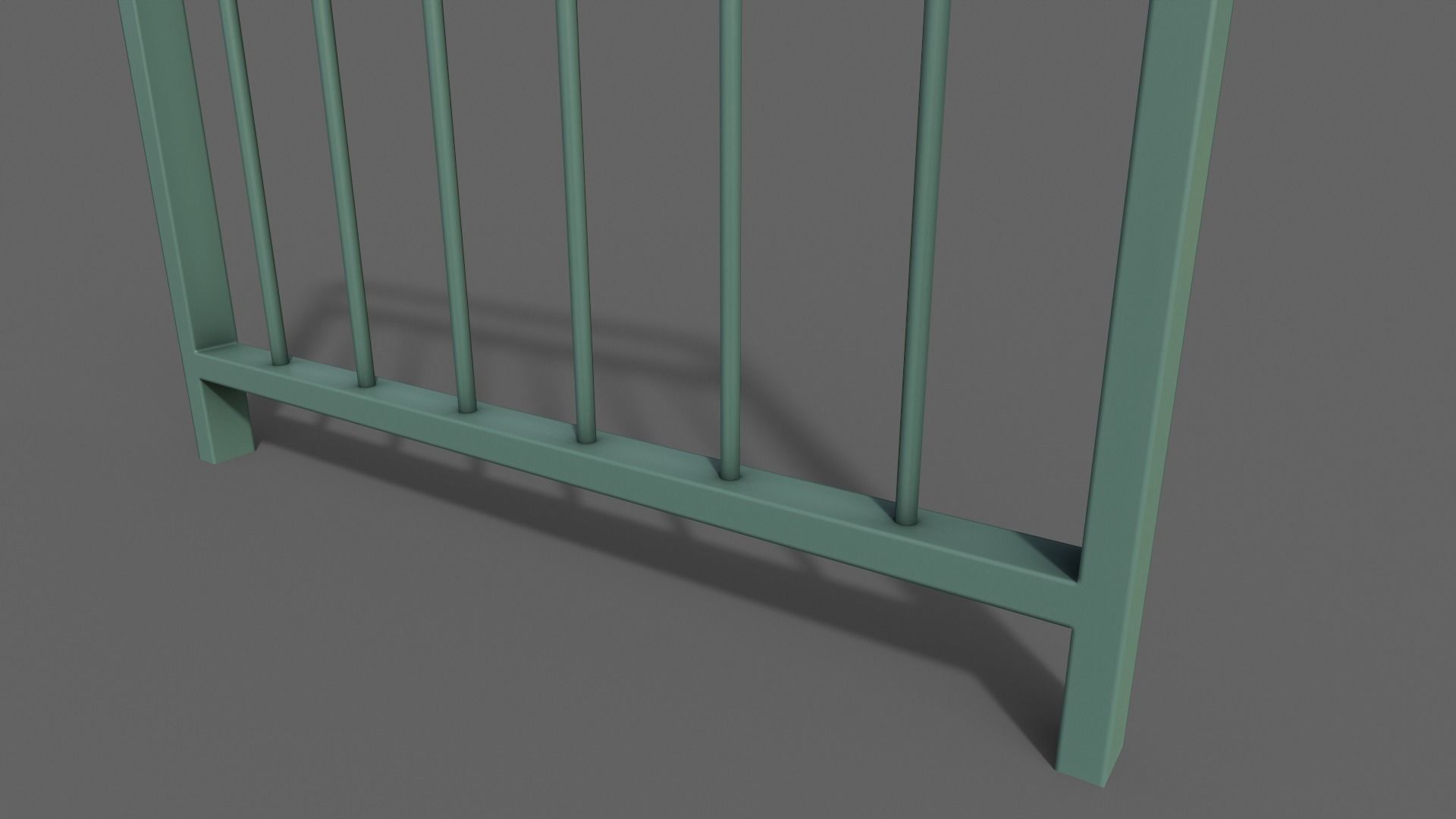 PBR Pedestrian Guard Rail V4-Clean-Rusty Low-poly 3D model_16