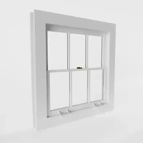 Three Light Sash Window 3D model Three Light Sash Window 3D model