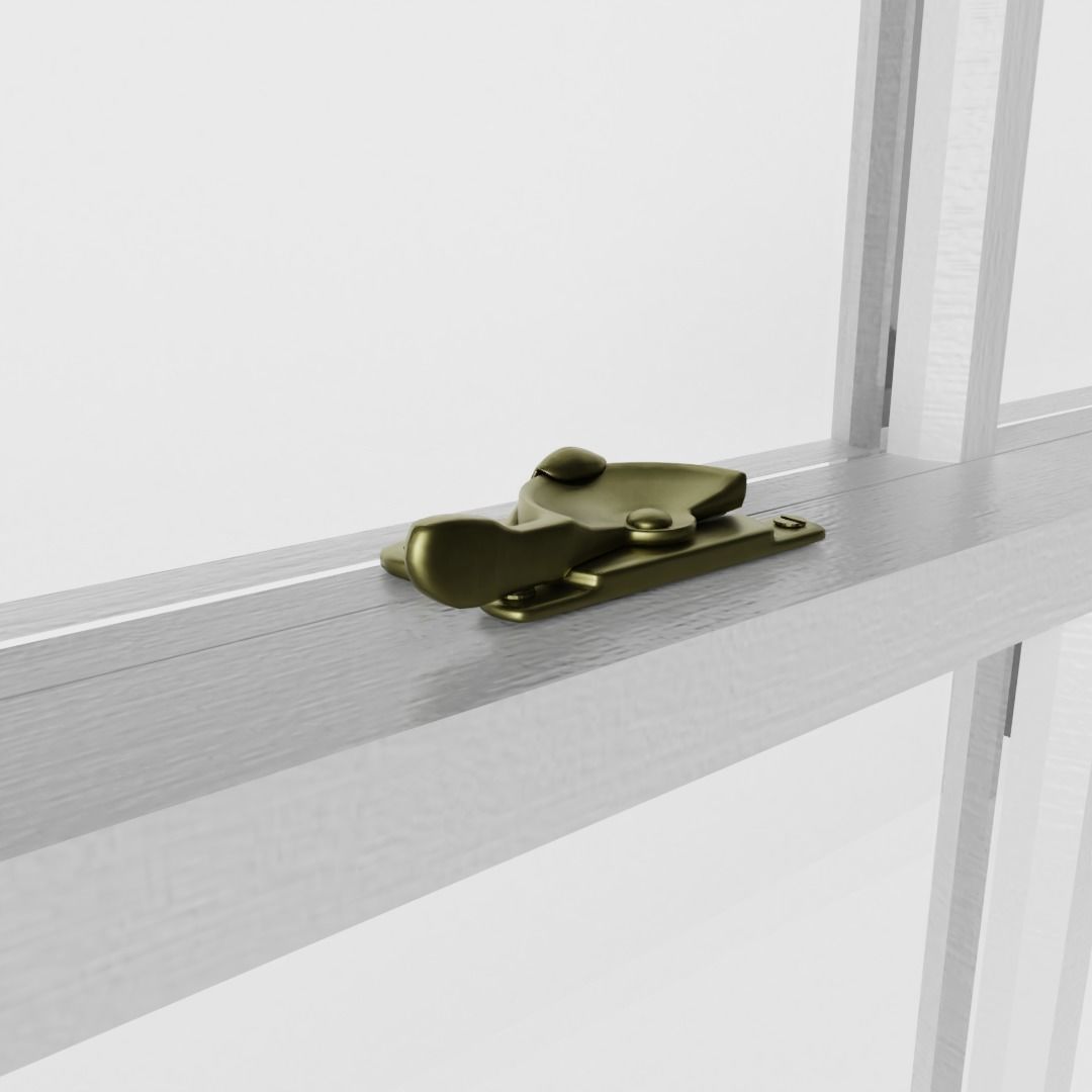 Three Light Sash Window 3D model_3