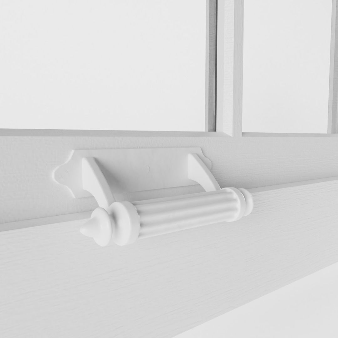 Three Light Sash Window 3D model_2