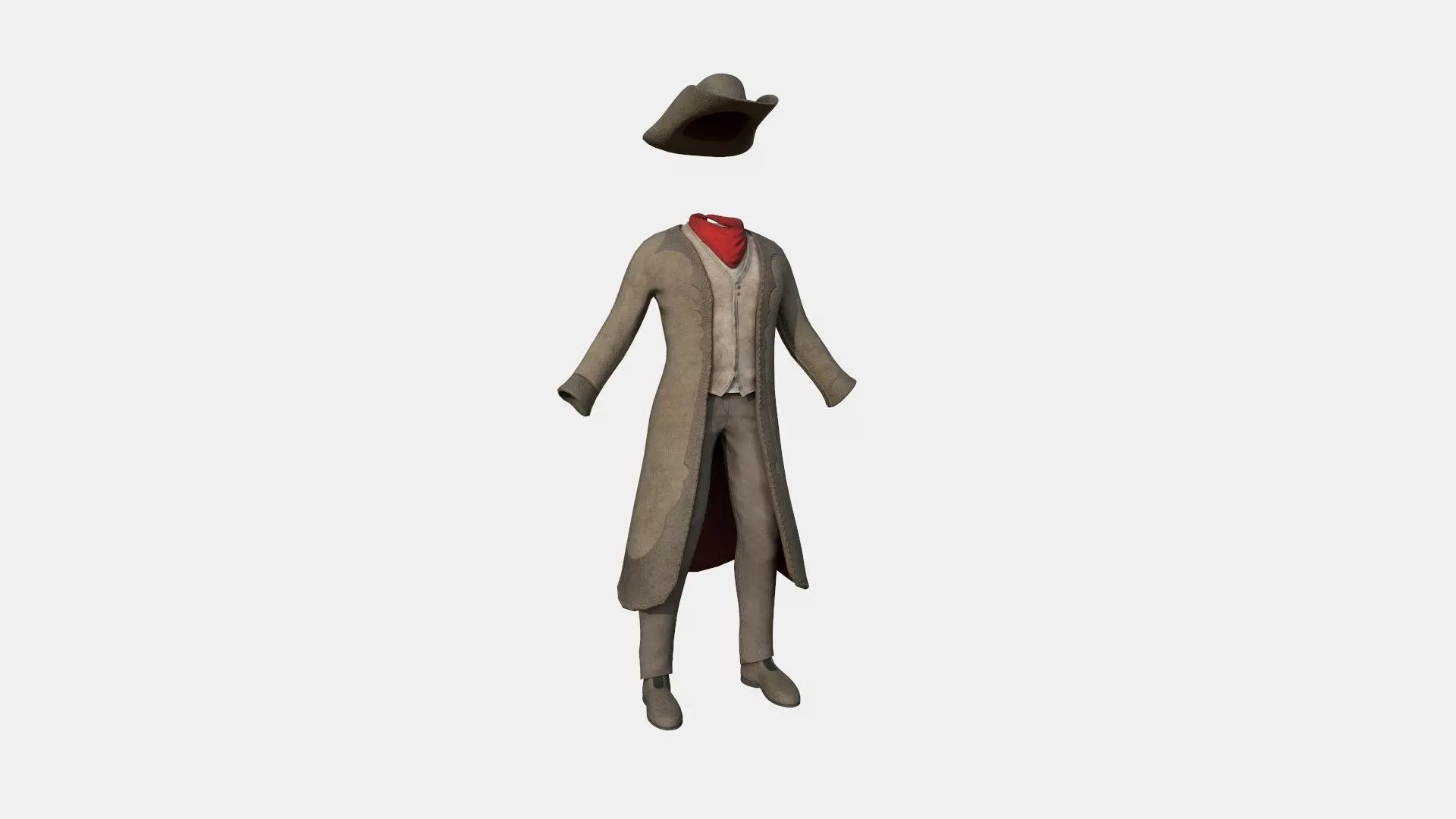 Cowboy Outfit A05 - Character Fashion Design Low-poly 3D model_0