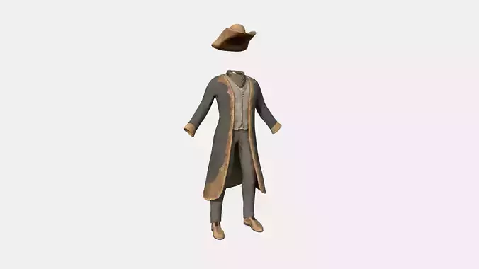 Cowboy Outfit A06 - Character Fashion Design Low-poly 3D model