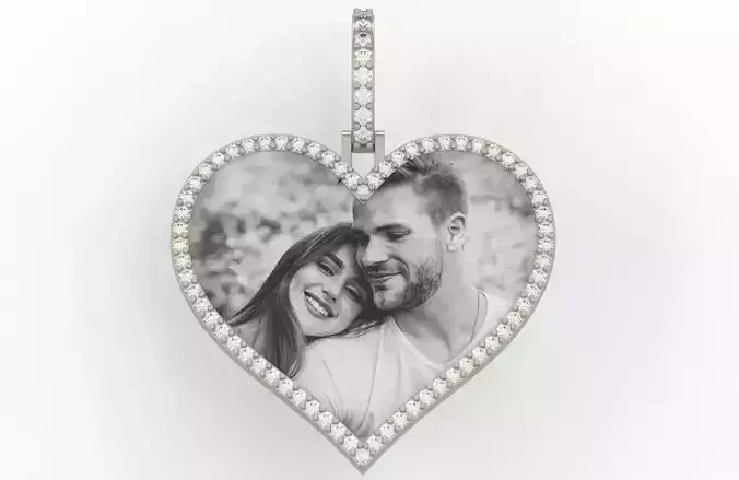 Heart Frame Big Size 2 Options  3D print model
