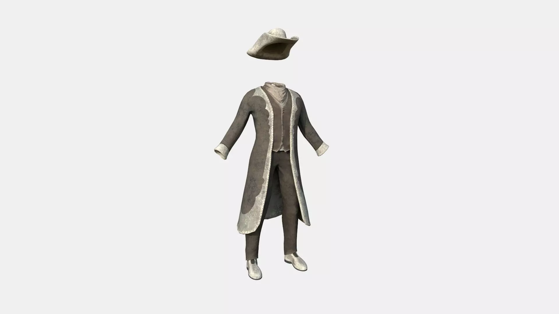 Cowboy Outfit A07 - Character Fashion Design Low-poly 3D model_0