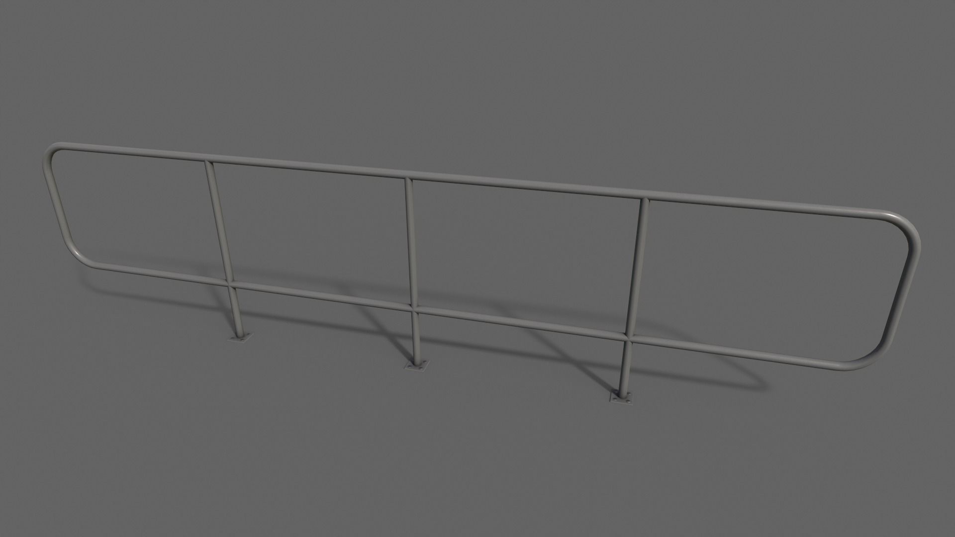 PBR Pedestrian Guard Rail V5-Clean-Rusty Low-poly 3D model_18