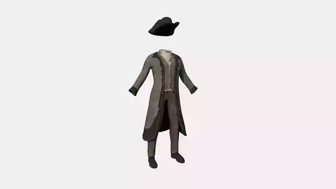 Cowboy Outfit A08 - Character Fashion Design Low-poly 3D model