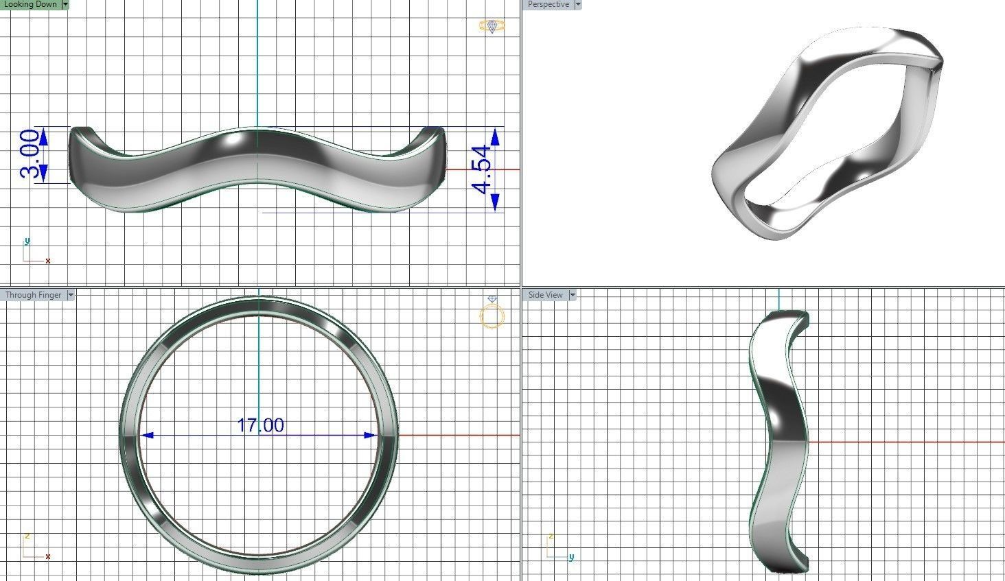 Wave Ring 3D print model_10