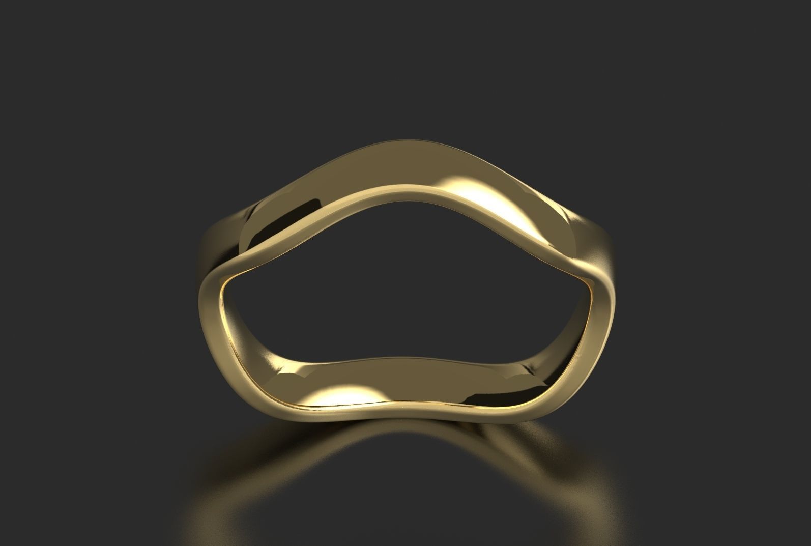Wave Ring 3D print model_4