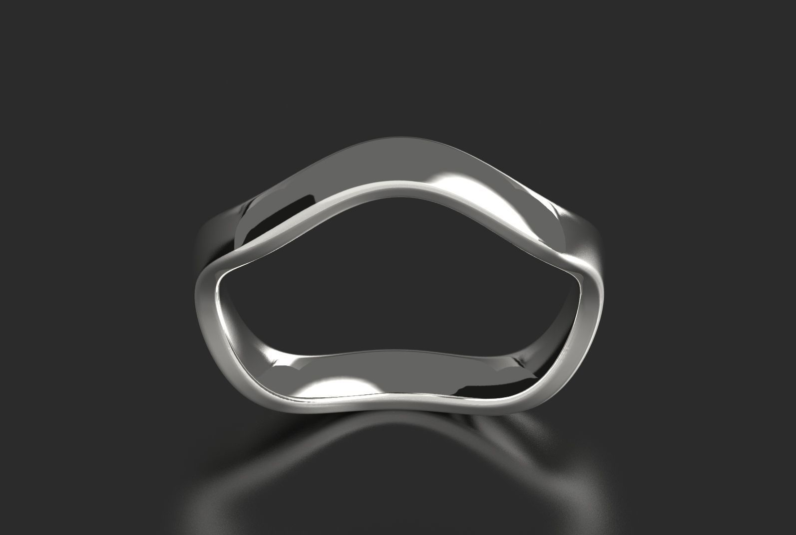 Wave Ring 3D print model_5