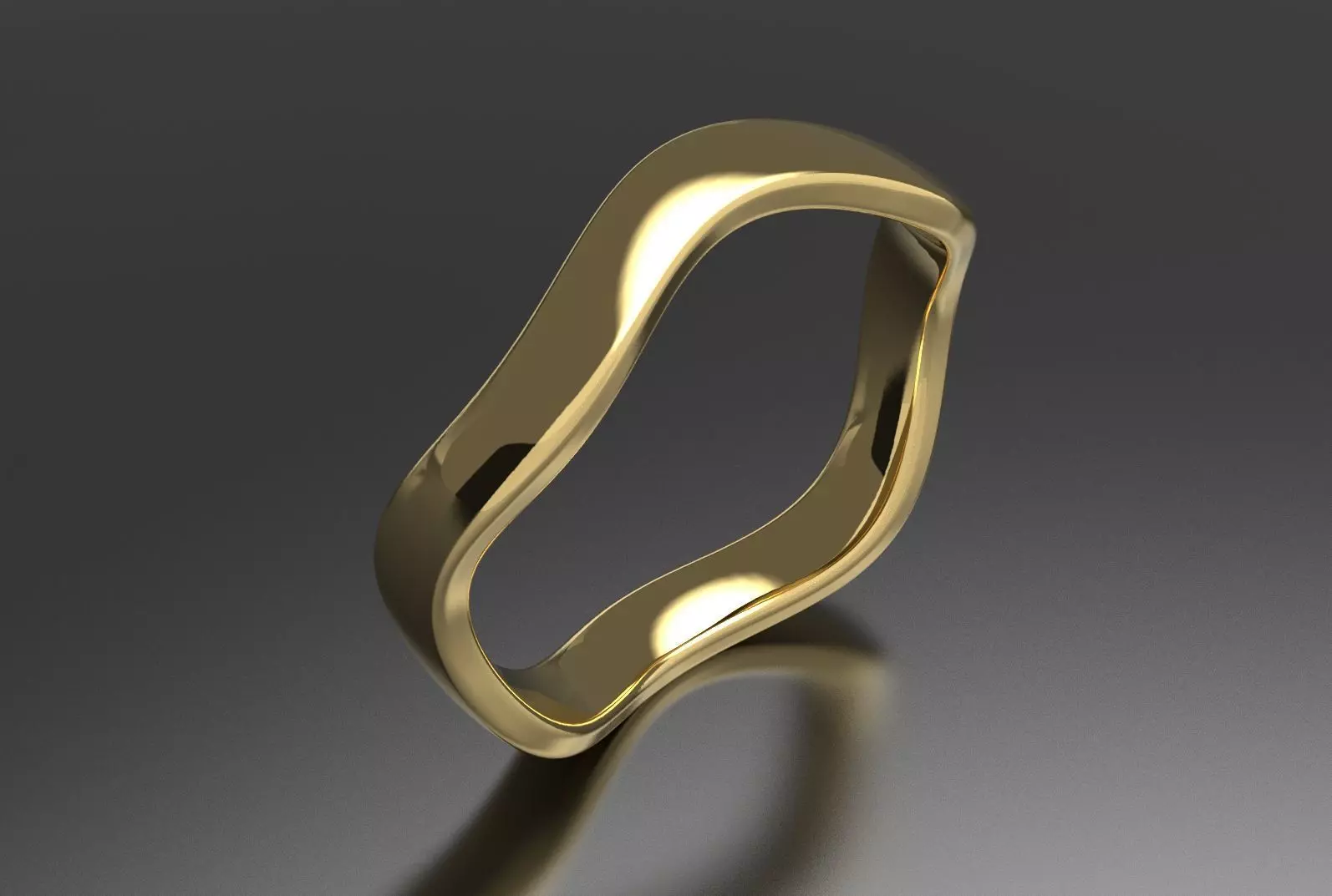 Wave Ring 3D print model_0