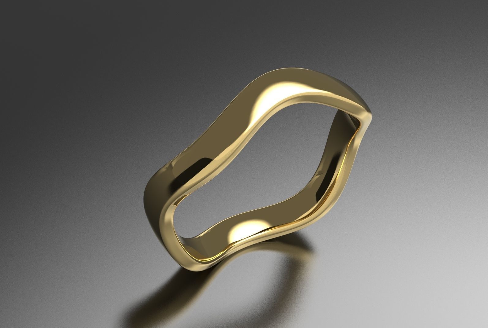 Wave Ring 3D print model_6