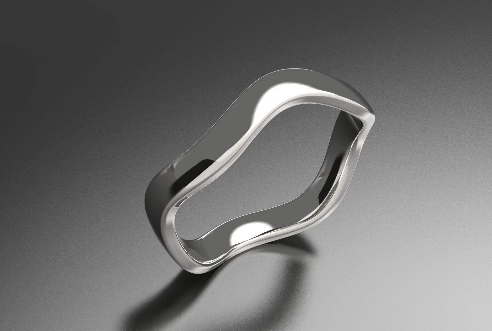 Wave Ring 3D print model_7