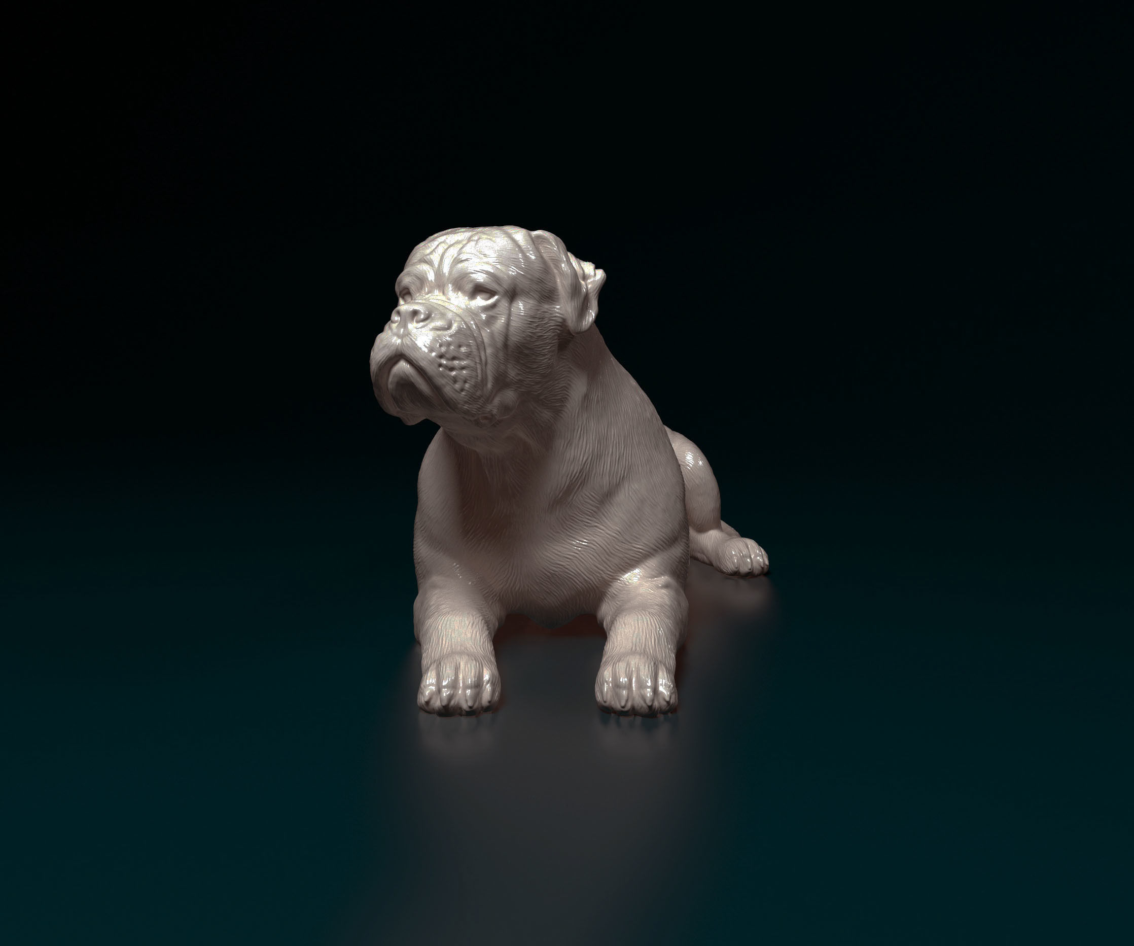 American Bulldog 3D print model_1