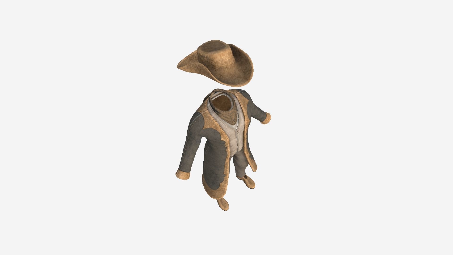 08 Cowboy Outfits A - Character Fashion Design 3D Model Collection_50