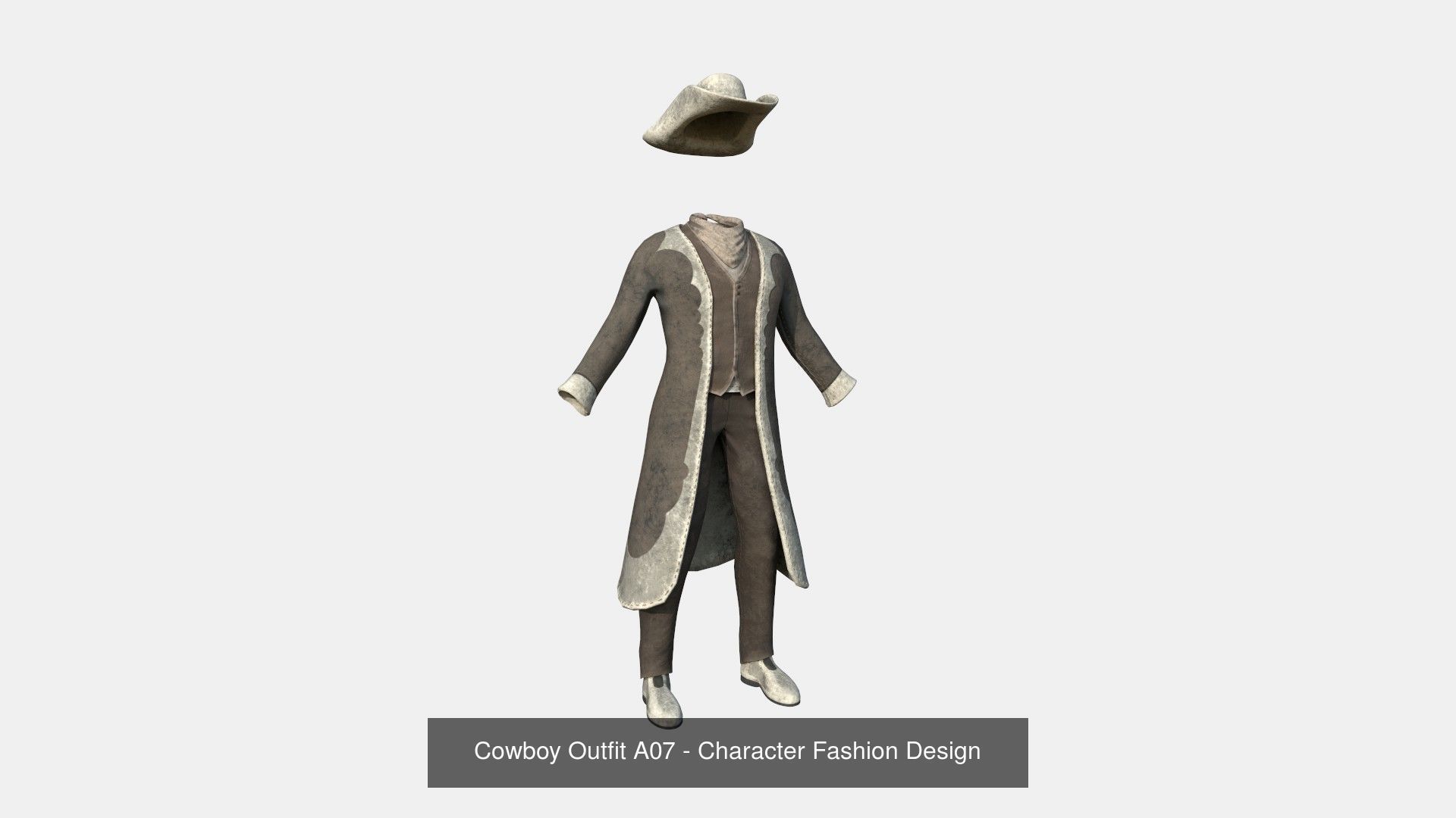 08 Cowboy Outfits A - Character Fashion Design 3D Model Collection_7