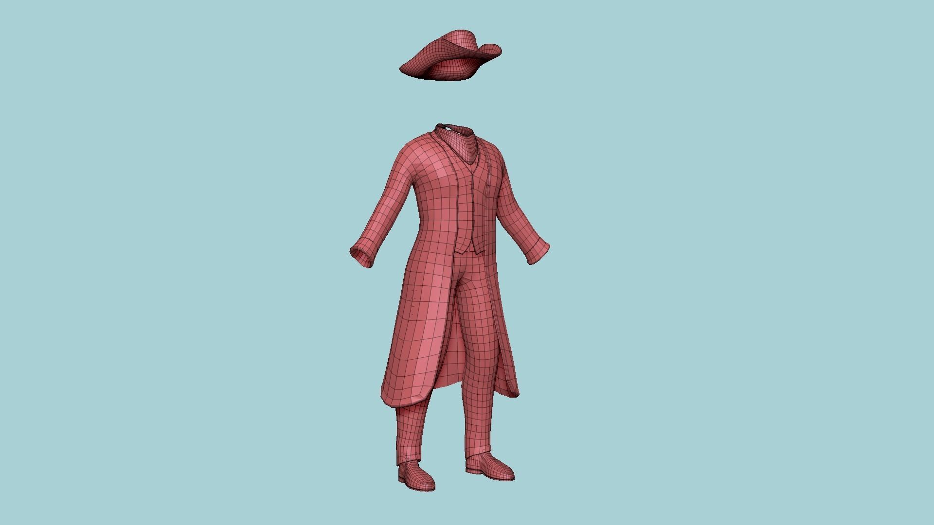 08 Cowboy Outfits A - Character Fashion Design 3D Model Collection_15