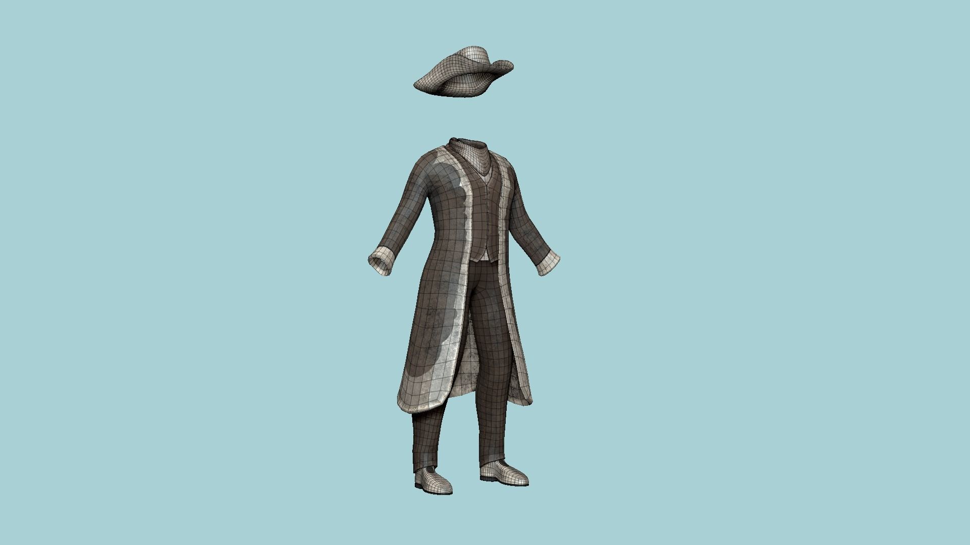 08 Cowboy Outfits A - Character Fashion Design 3D Model Collection_55