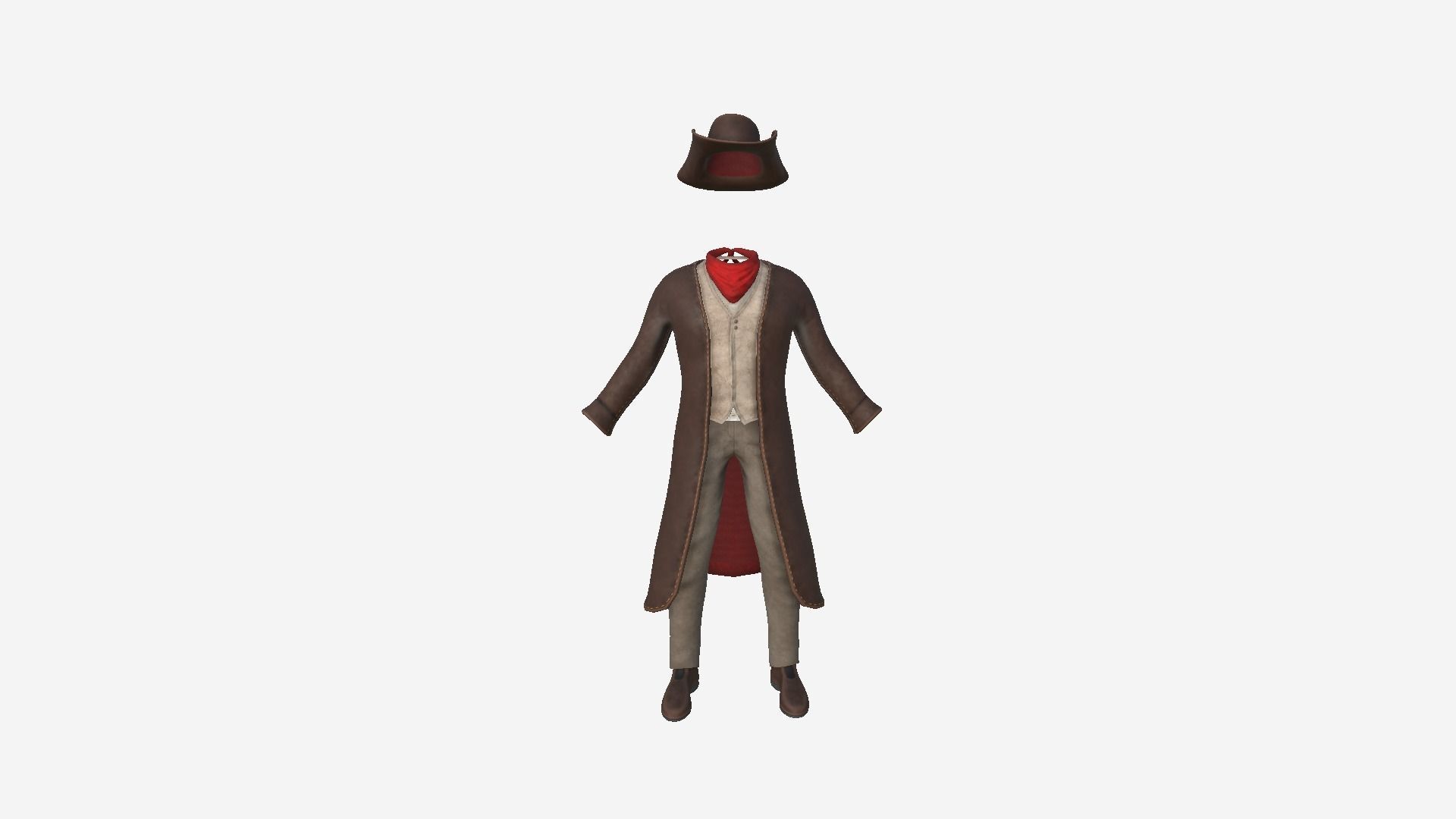 08 Cowboy Outfits A - Character Fashion Design 3D Model Collection_48