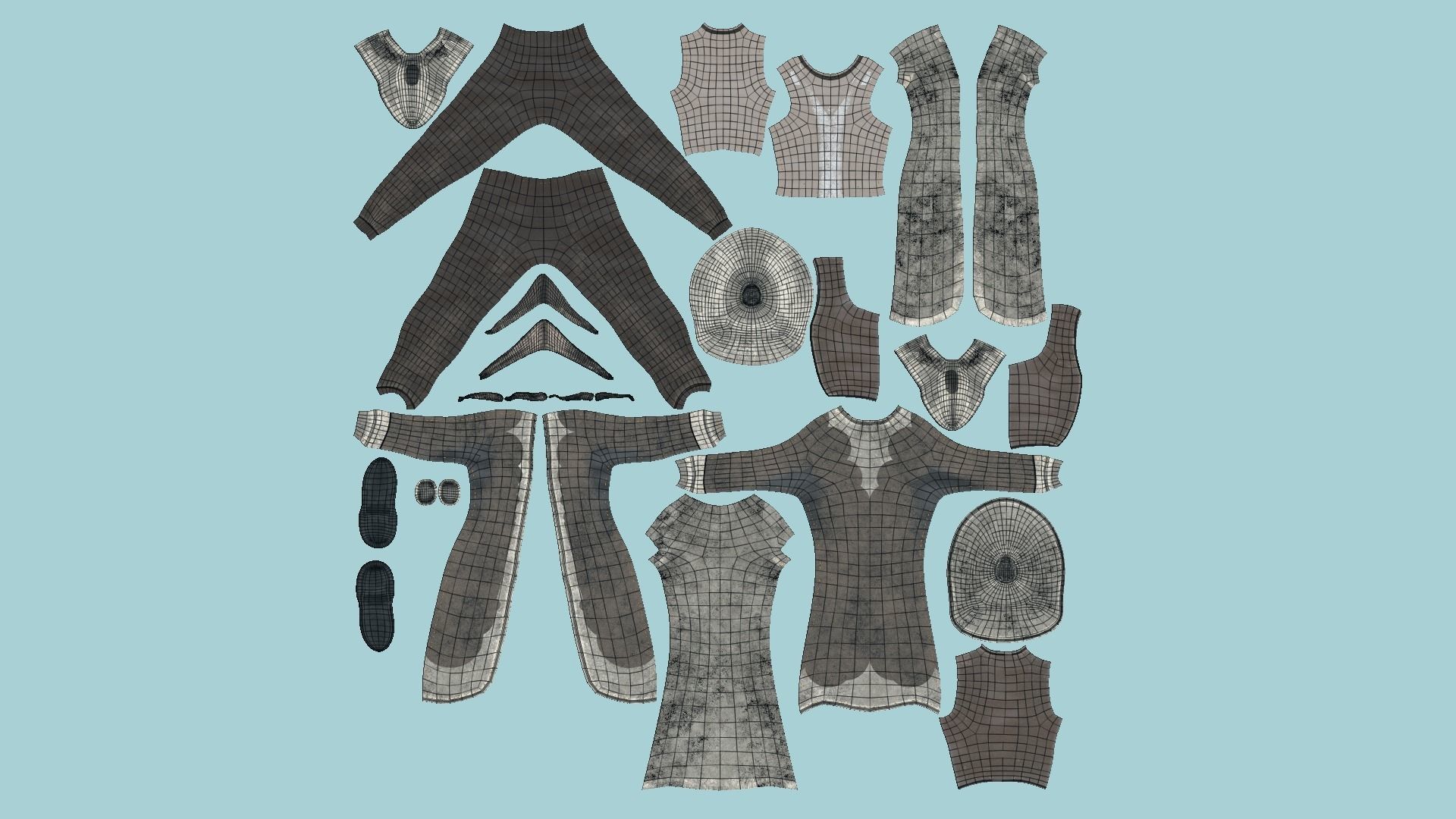 08 Cowboy Outfits A - Character Fashion Design 3D Model Collection_53