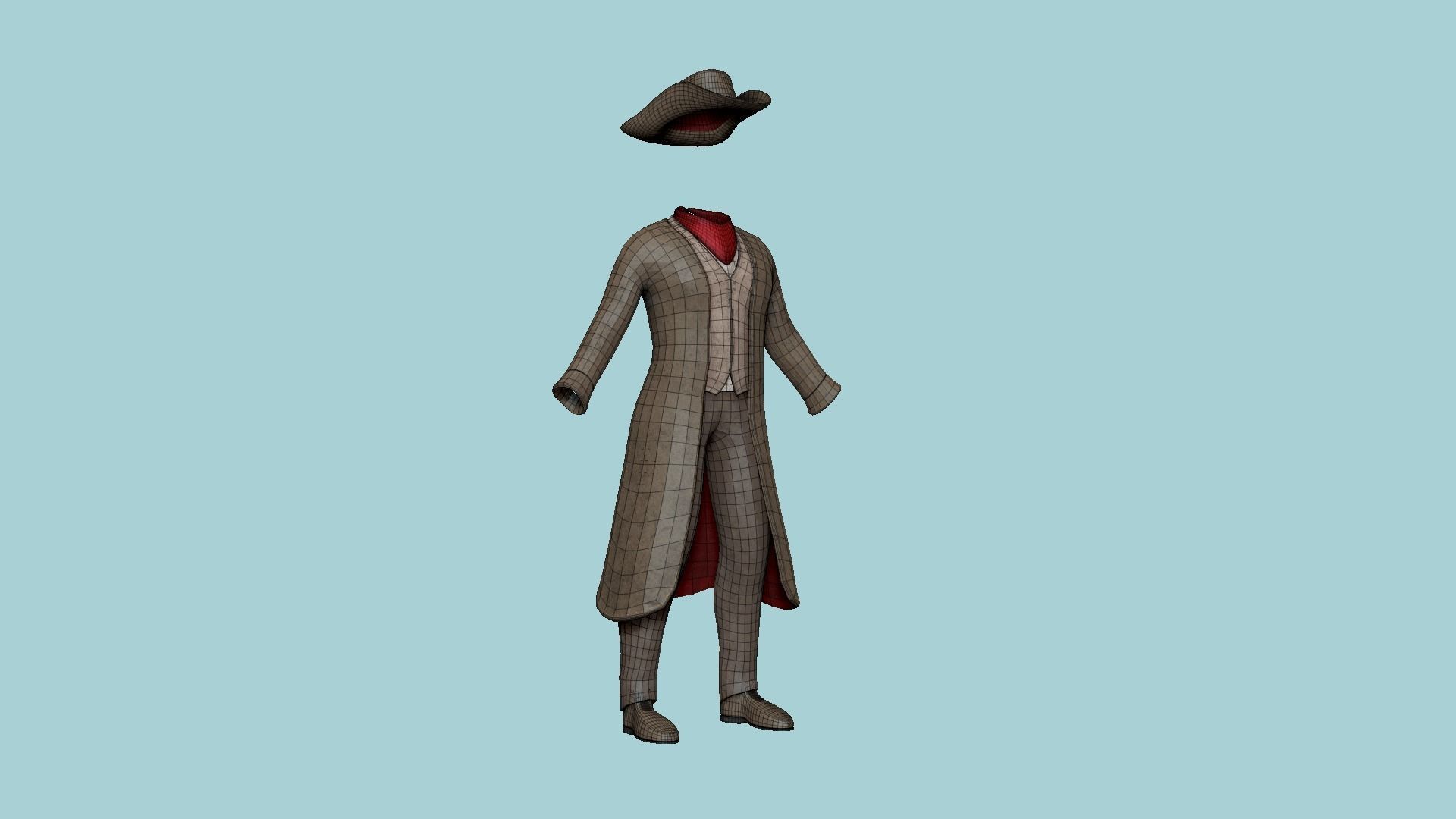 08 Cowboy Outfits A - Character Fashion Design 3D Model Collection_63